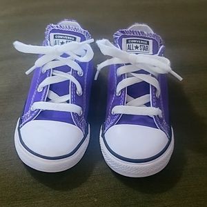 Kids converse sneakers, size 10, purple